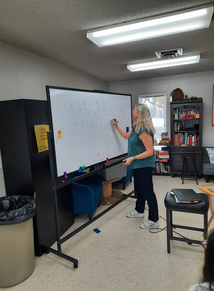 Teaching at the White Board Teaching at the White Board